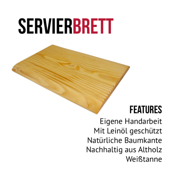 Servierbrett mit Baumkante