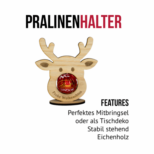 Pralinenhalter Rentier stehend