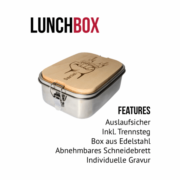 Lunchbox mit Schneidebrett