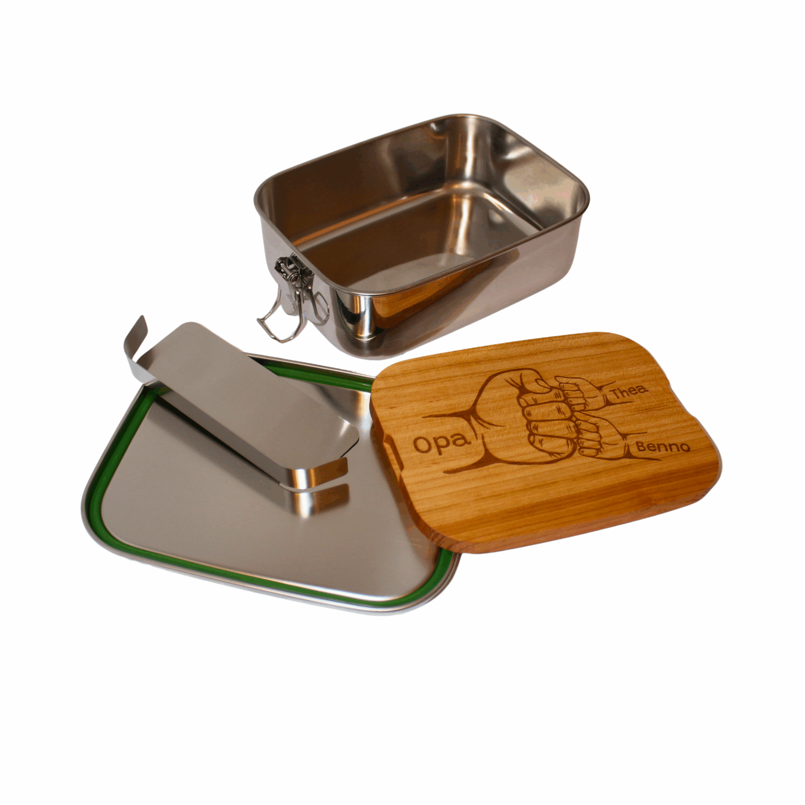 Lunchbox mit Schneidebrett Kirsche geölt – Bild 4