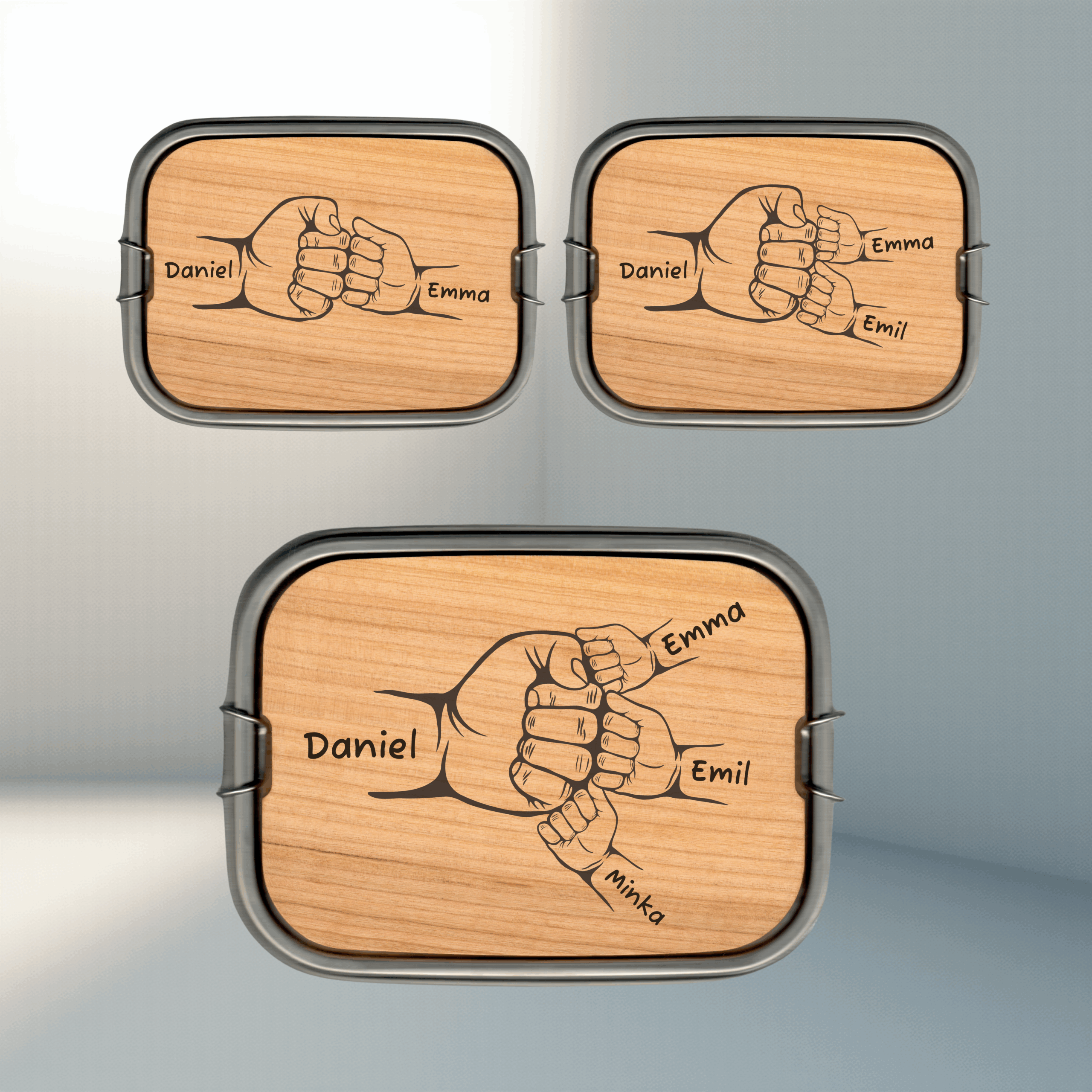 Lunchbox mit Schneidebrett Kirsche geölt – Bild 6